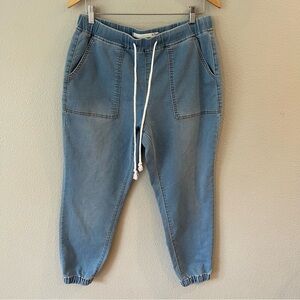 ! iT Womens Denim Jogger Pants Size 12